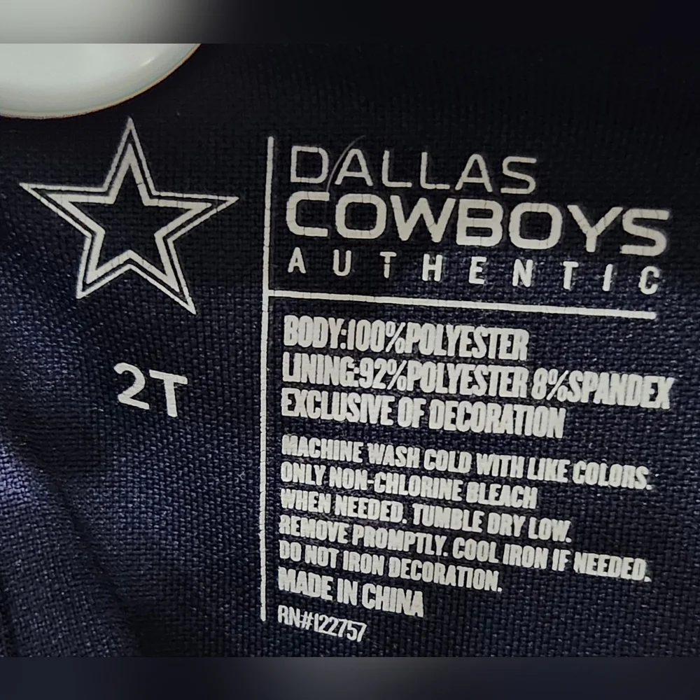 Dallas Cowboys Authentic Cheerleader Dress Toddler Size 2t